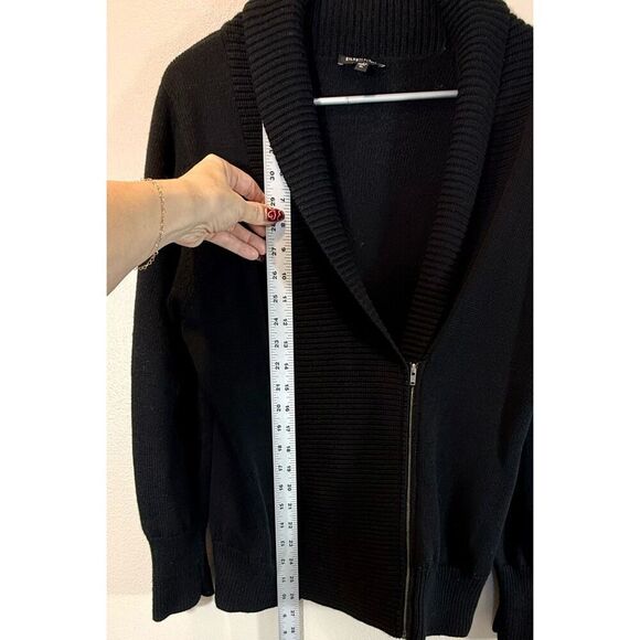 Eileen Fisher Shawl Collar 100% Merino Wool Zip Up Cardigan Sweater Petite Large - Picture 8 of 11